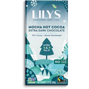 Lily's Mocha Hot Cocoa Extra Dark Chocolate Bar