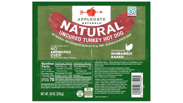 Products - Hot Dogs - Natural Uncured Turkey Hot Dog - Applegate