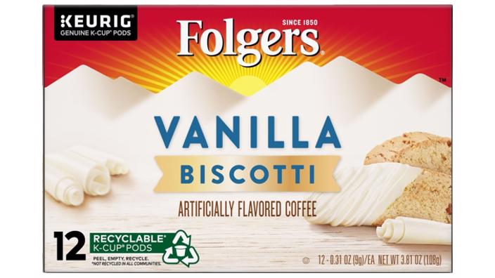 Is Folgers Vanilla Biscotti Coffee Pods 