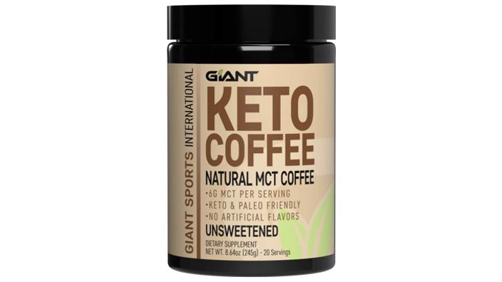 Giant Sports Keto Coffee, Complete Coffee Mix with MCTs, Brazilian Roast,  20 Servings