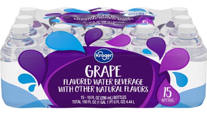 Kroger® Grape Flavored Bottled Water, 15 bottles / 10 fl oz - Kroger