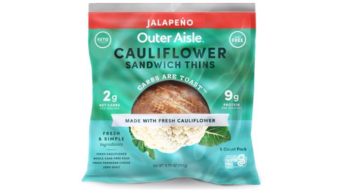 Outer Aisle Cauliflower Sandwich Thins - 4 1/4 - 72/Case