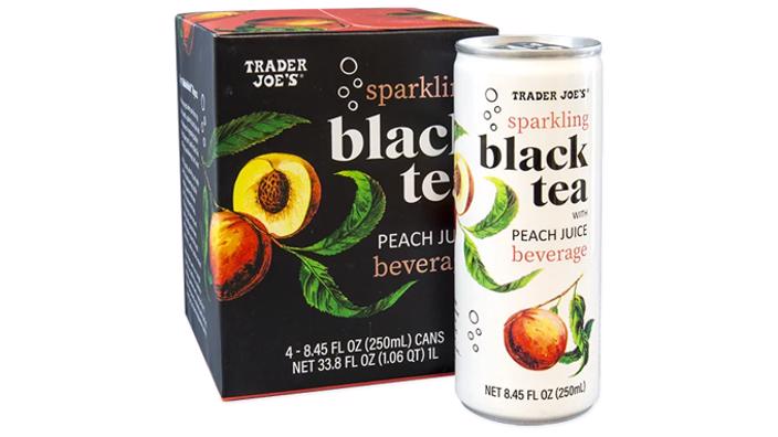 Trader Joe's Sparkling Black Tea with Peach Juice Beverage