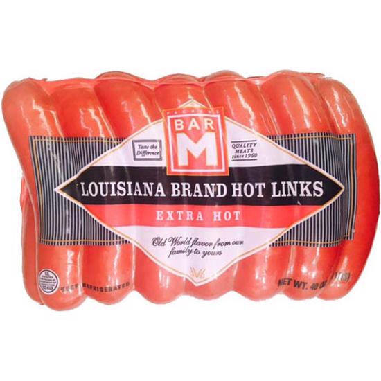 Bar M Smoked, Louisiana Brand Hot Links, Extra Hot Sausage - 36 oz,  Nutrition Information