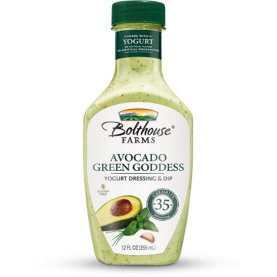 Green goddess dressing top yogurt avocado