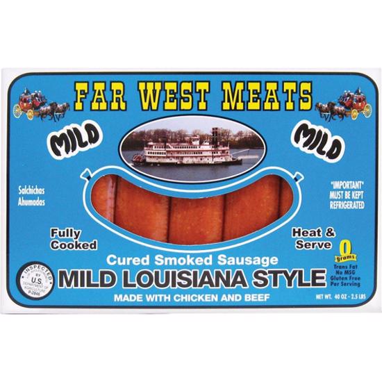 Far West Meats Smoked Louisiana Hot Links, 2.5 lb - Food 4 Less