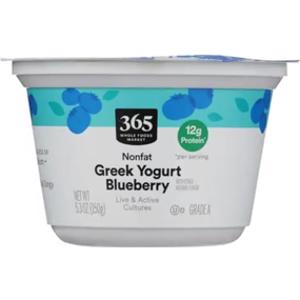 365 Nonfat Blueberry Greek Yogurt