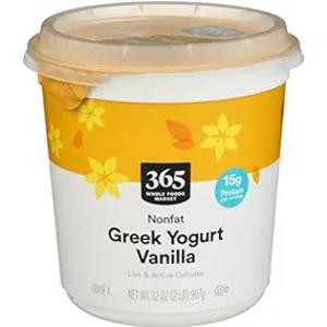 365 Nonfat Vanilla Greek Yogurt