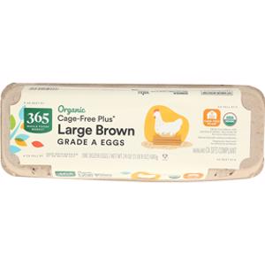 365 Organic Cage-Free Plus Large Brown Grade A Eggs