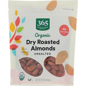 365 Organic Dry Roasted & Unsalted Almonds