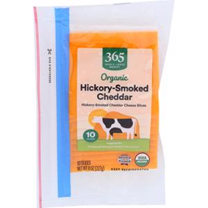 365 Organic Hickory-Smoked Cheddar Cheese Slices
