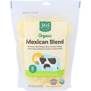365 Organic Mexican Blend Cheese Shreds