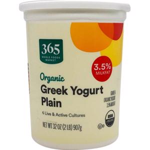 365 Organic Plain Greek Yogurt