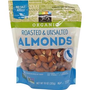 365 Organic Roasted And Unsalted Almonds