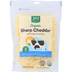 365 Organic Sharp Cheddar Cheese Shreds