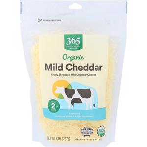 365 Organic Shredded Mild Cheddar Cheese