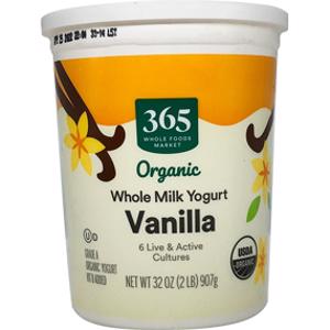 365 Organic Vanilla Whole Milk Yogurt