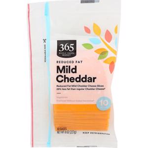 365 Reduced Fat Mild Cheddar Cheese Slices