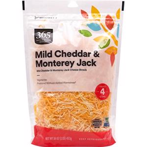 365 Shredded Mild Cheddar & Monterey Jack Cheese