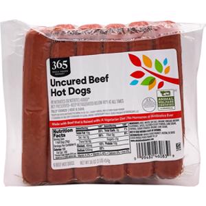 365 Uncured Beef Hot Dogs