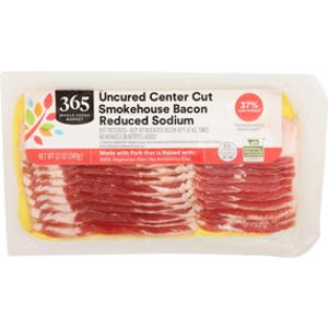 365 Uncured Reduced Sodium Smokehouse Bacon