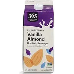 365 Unsweetened Vanilla Almond Milk