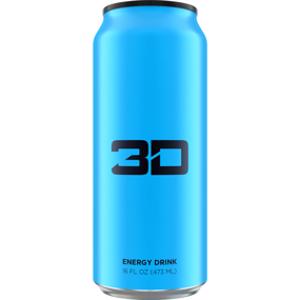 3D Blue Energy Drink