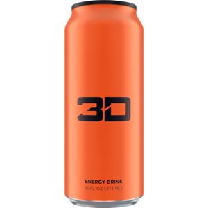 3D Orange Energy Drink