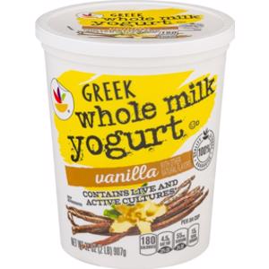 Ahold Vanilla Greek Whole Milk Yogurt