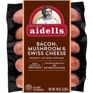 Aidells Bacon Mushroom & Swiss Cheese Smoked Chicken Sausage