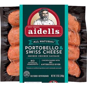 Aidells Portobello & Swiss Cheese Smoked Chicken Sausage