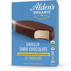 Alden's Organic Vanilla Dark Chocolate Ice Cream Bar