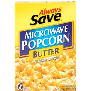 Always Save Microwave Butter Popcorn