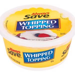 Always Save Whipped Topping