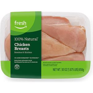 Amazon Fresh 100% Natural Boneless Skinless Chicken Breast Fillets