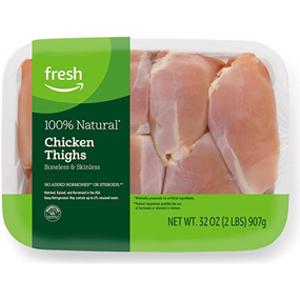 Amazon Fresh 100% Natural Boneless Skinless Chicken Thighs