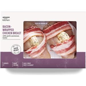 Amazon Kitchen Bacon-Wrapped Chicken Breast w/ Garlic-Parmesan Butter