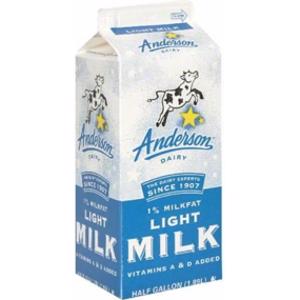 Anderson Dairy 1% Milkfat Light Milk