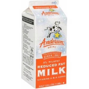 Anderson Dairy 2% Reduced Fat Milk