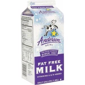Anderson Dairy Fat Free Milk