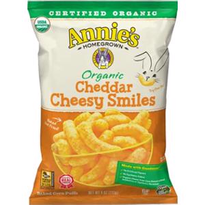 Annie's Organic Cheddar Cheesy Smile Puffs