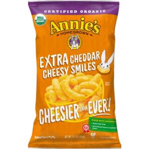 Annie's Organic Extra Cheesy Cheddar Smile Puffs