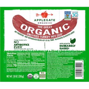 Applegate Organic Uncured Turkey Hot Dog