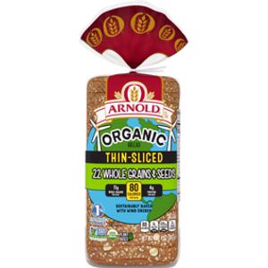 Arnold Organic Thin-Sliced 22 Whole Grains & Seeds Bread