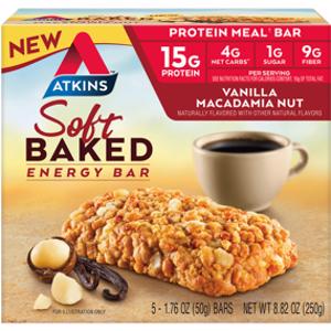 Atkins Vanilla Macadamia Nut Soft Baked Energy Bar
