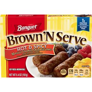 Banquet Brown & Serve Hot & Spicy Sausage Links