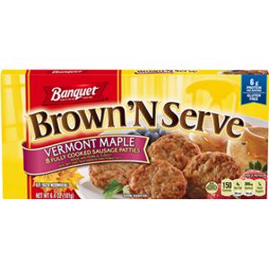 Banquet Brown & Serve Vermont Maple Sausage Patties