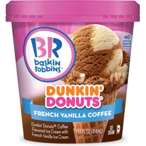 Baskin Robbins Dunkin' Donuts French Vanilla Coffee Ice Cream