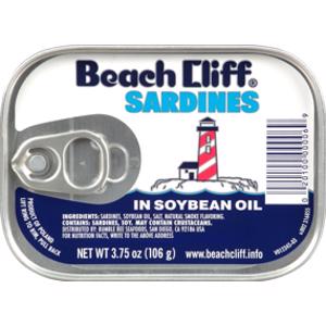 Beach Cliff Sardines in Soybean Oil