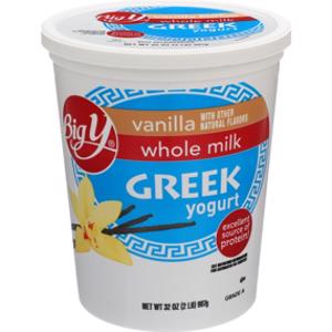 Big Y Vanilla Greek Whole Milk Yogurt